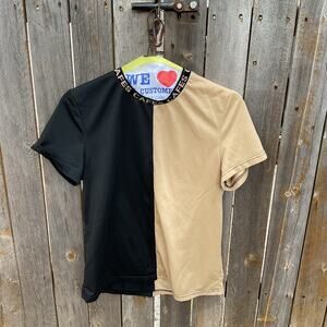 Shein Men's Manfinity letter Graphic Colorblock Tee Sz Small